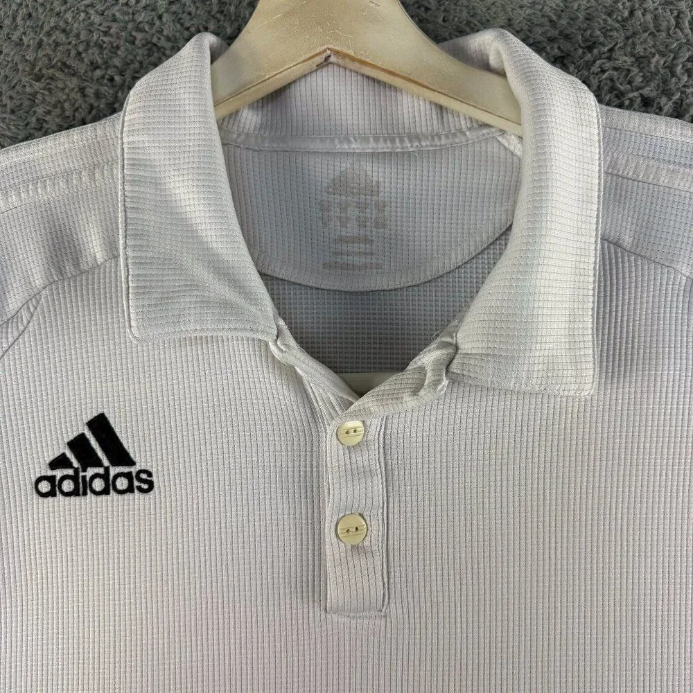 Adidas Climalite Golf Polo‎ Shirt Mens Extra Large White Golfer Soccer Futbol